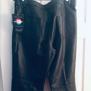 Black Leather Pants SZ 18T
